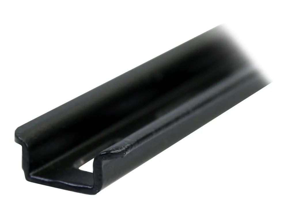 StarTech.com 19" DIN Rail Rackmount Kit einstellbar mit Hutschiene/Mini/ G-Schiene - Rack-Schienen-Kit - Schwarz - 2U - 48.3 cm (19")