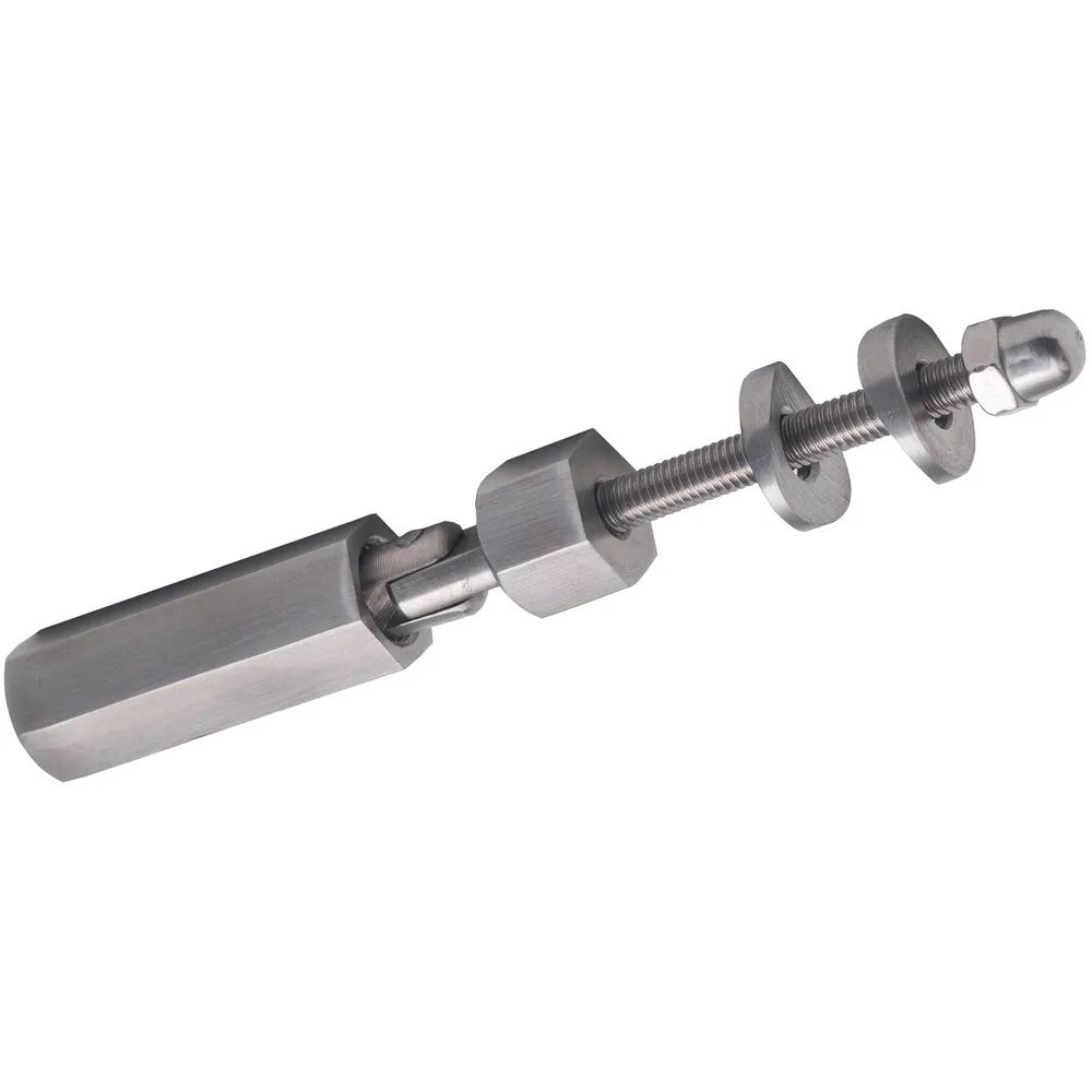 CROSO Schraubterminal mit Gelenk, für 4 mm Seil, Edelstahl geschliffen V4A