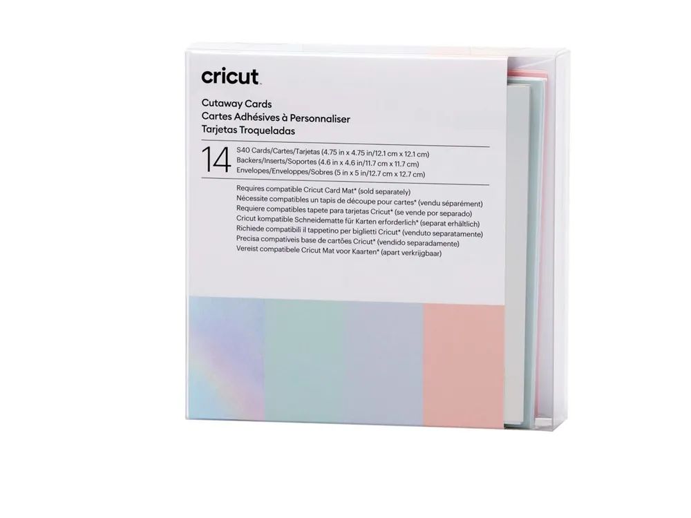 Cricut Pastel Sampler - Cutaway Kartenset - weiß