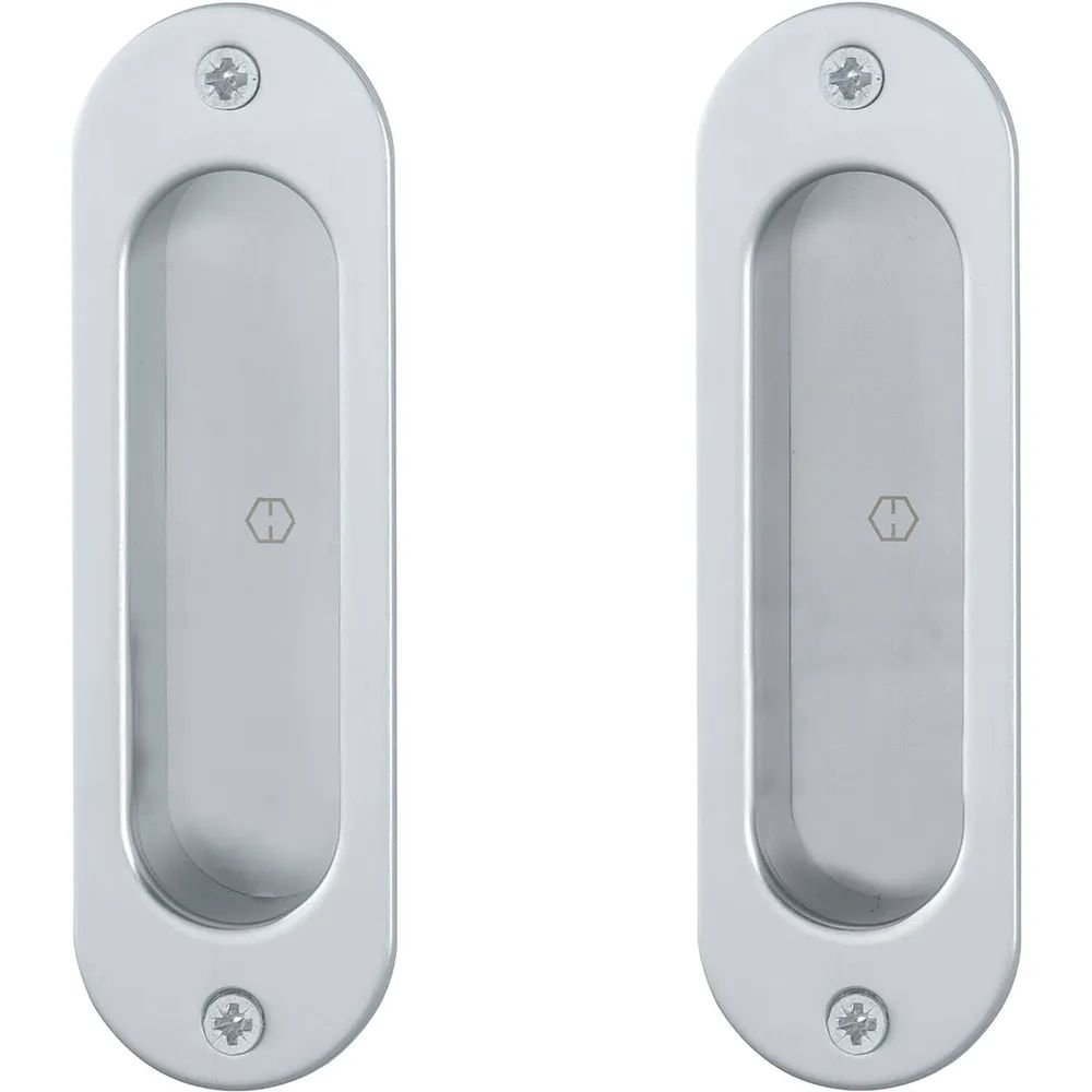 HOPPE Schiebetürmuschel Set 4930, Aluminium verchromt satiniert
