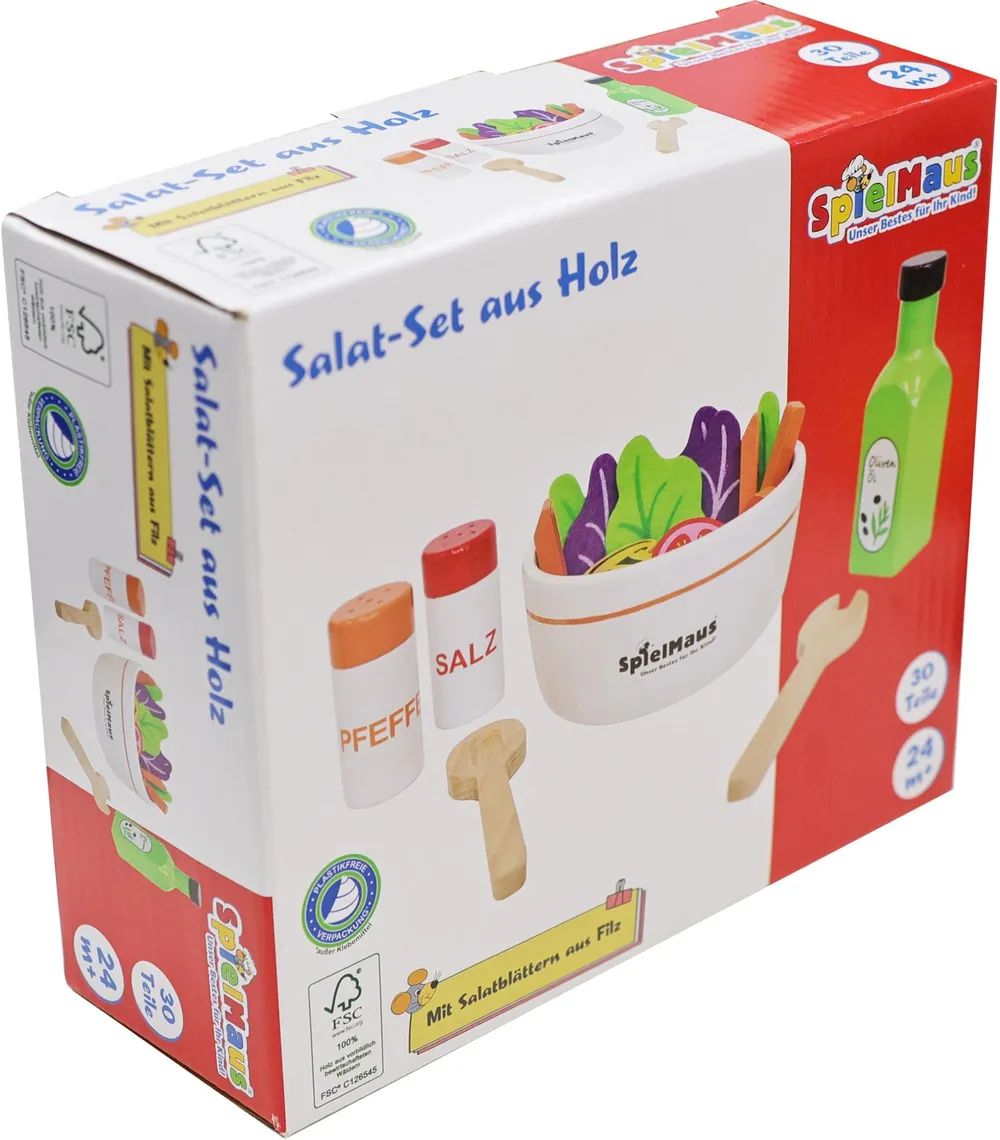 VEDES Großhandel GmbH - Ware SMK Salat-Set aus Holz, 30 Teile
