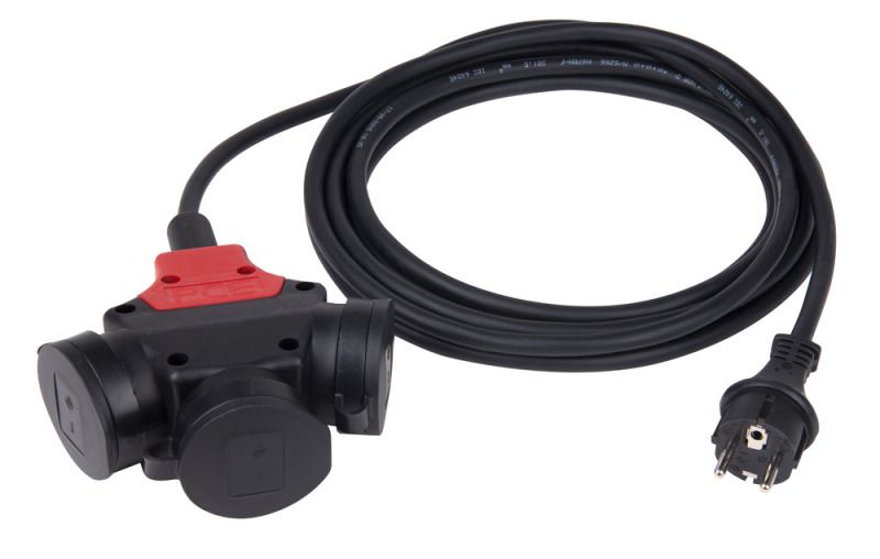 3-Wegekupplung mit 1,5m Kabel und Stecker
