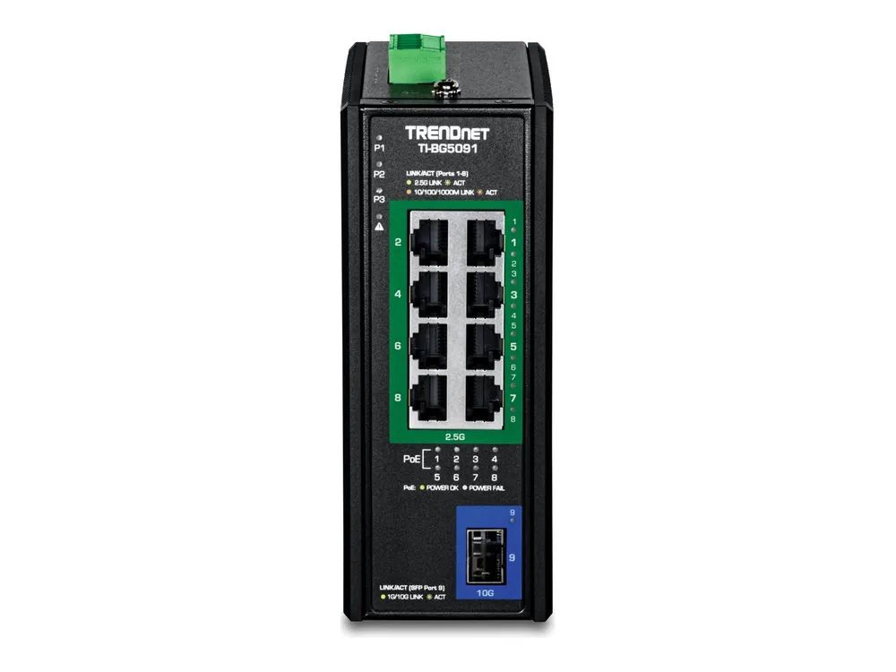 TRENDnet TI-BG5091 - Version v1.0R - Switch - industriell - 8 x 10/100/1000/2.5G (PoE++)