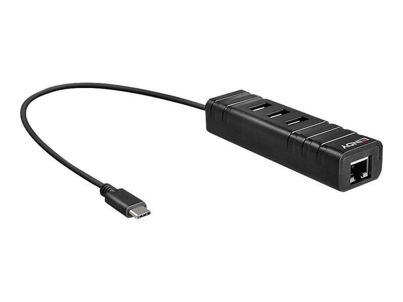Lindy USB 3.2 Type C Hub & Gigabit Ethernet Converter