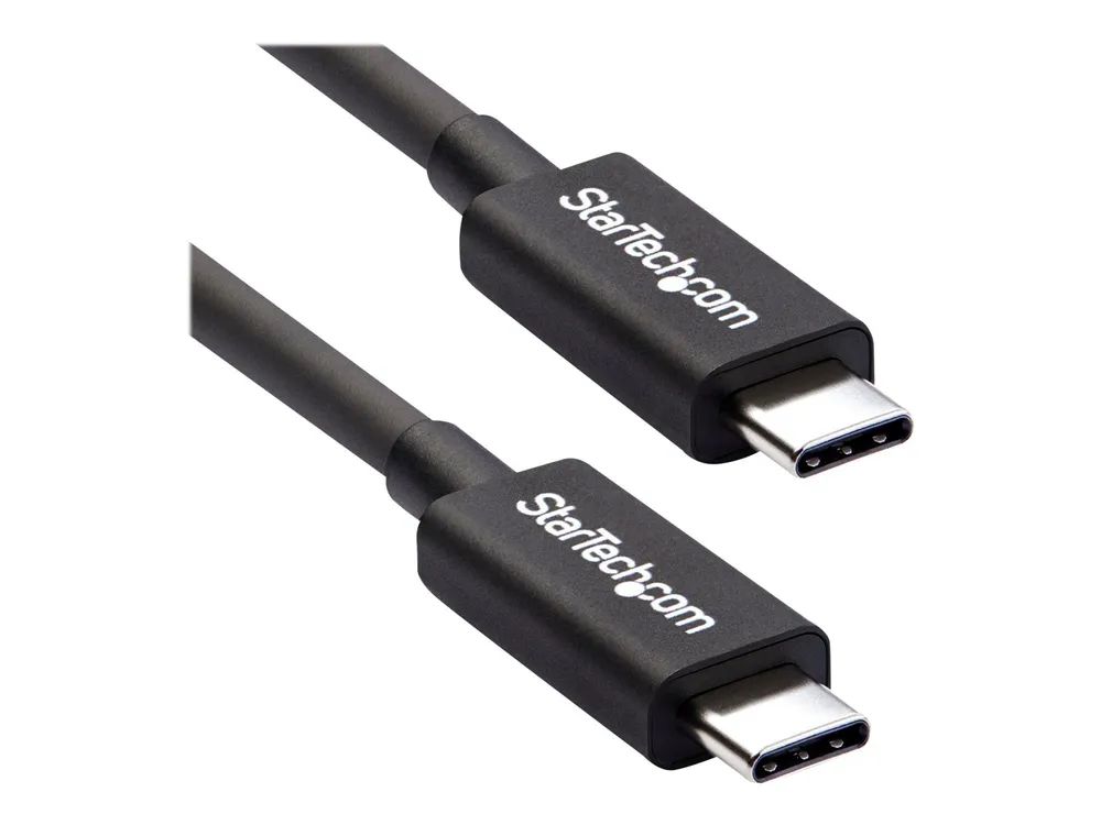 StarTech.com 2m (6.6ft) Thunderbolt 3 Cable, 20Gbps, 100W PD, 4K Video, Thunderbolt-Certified, Compatible w/ TB4/USB 3.2/DisplayPort - Thunderbolt-Kabel - 24 pin USB-C (M)