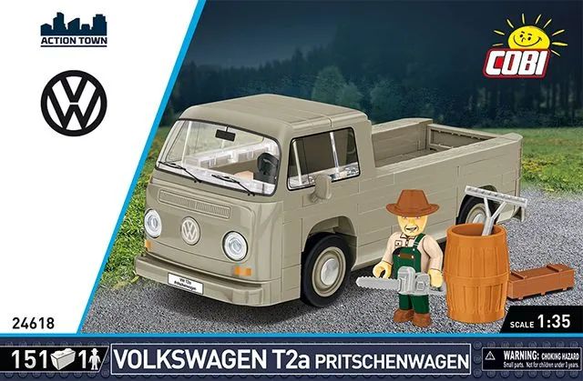 Cobi Volkswagen T2a Pritschenwagen grau Maßstab 1 35