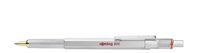 rOtring Druckkugelschreiber 800 - Anklippbarer versenkbarer Stift - Silber - Schwarz - Metall - Medium - 1 Stück(e)