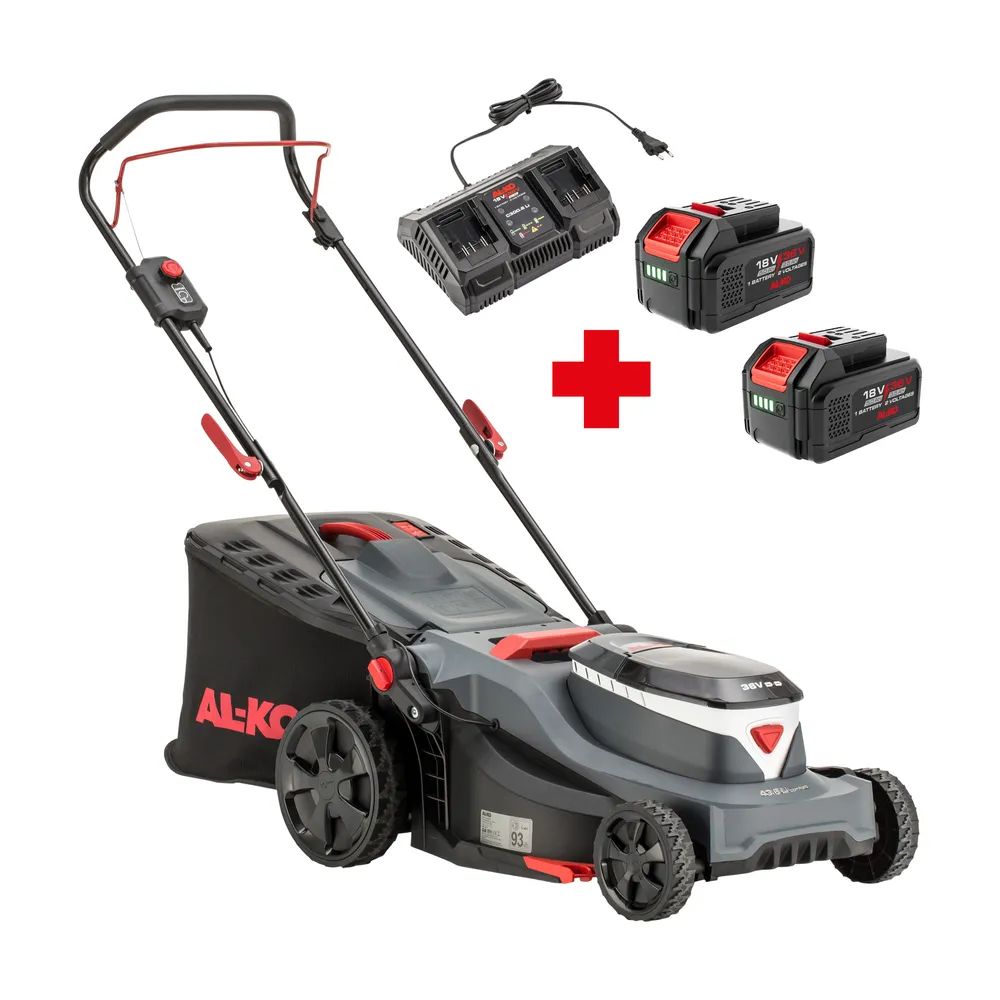 AL-KO 43.6 Li Comfort Set (inkl. 2 Akkus 5,0Ah/2,5Ah und Doppelladegerät C300.6 Li)