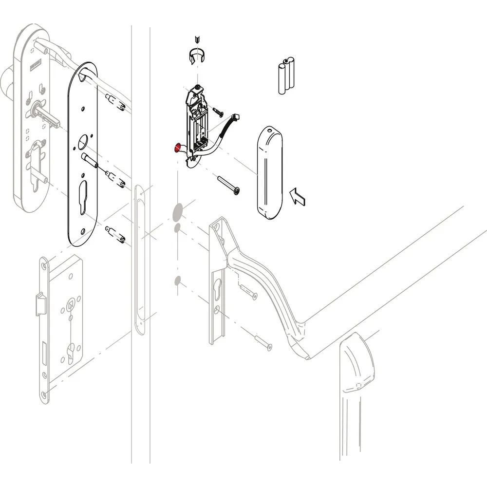 SALTO Panikstangenkit XS4 One KPB40, für Panikstange BKS oder ECO Edelstahl