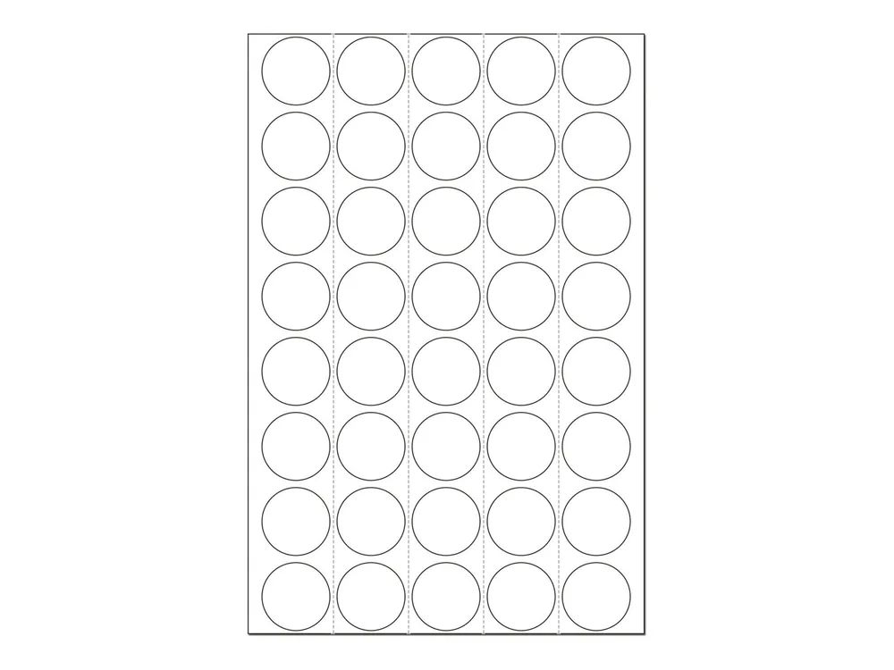 HERMA Permanenter Klebstoff - weiß - 19 mm rund 1280 Etikett(en) (32 Bogen x 40)