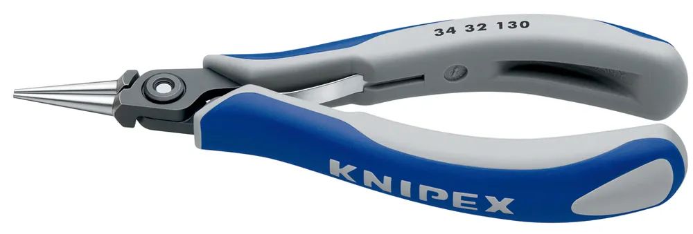 KNIPEX Präzisions-Elektronik-Greifzange mit Mehrkomponenten-Hüllen brüniert 130 mm