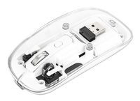 Manhattan Funkmaus USB-A 4Tasten RGB LED weiß transparent
