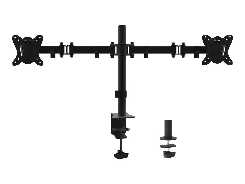 Equip Pro Articulating Dual Monitor Desk Mount Bracket - Befestigungskit - Voll beweglich - für 2 LCD-Displays - Kunststoff, Aluminium, Stahl - Schwarz - Bildschirmgröße: 33-68.6 cm (13"-27")