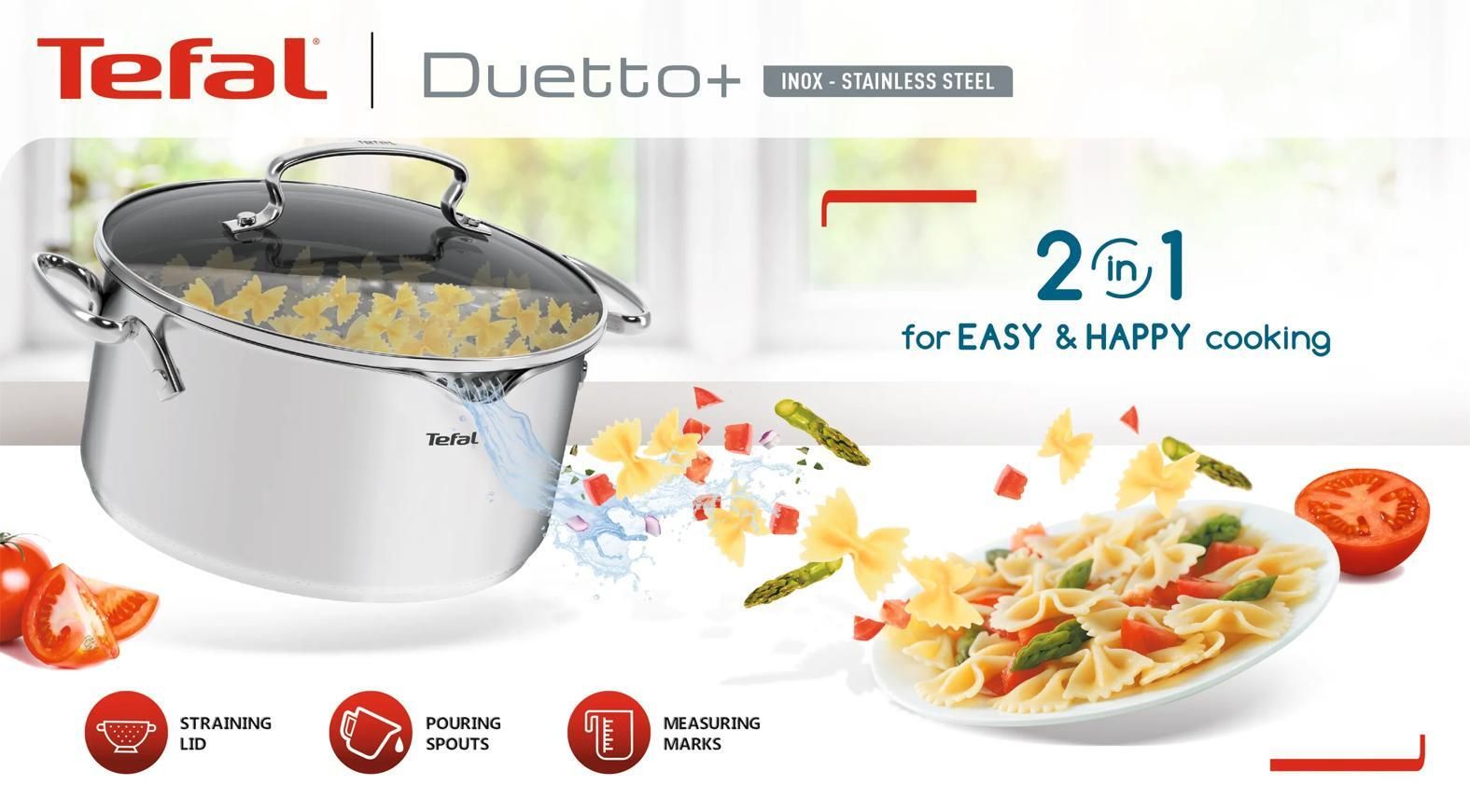 Tefal Duetto+ 7-teiliges Topfset G719S7