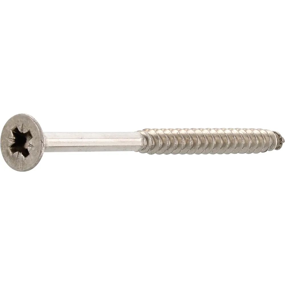 Eigenmarke Spanplattenschraube Senkkopf 6.0x120 Teilgewinde Pozidriv 3 Edelstahl A2