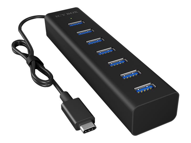 ICY BOX IB-HUB1700-C3 - Hub - 7 x SuperSpeed USB 3.0