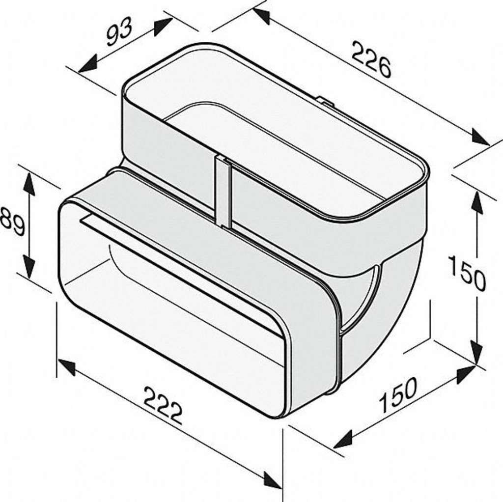 Miele DFK-BVK 90 Flachkanalbogen