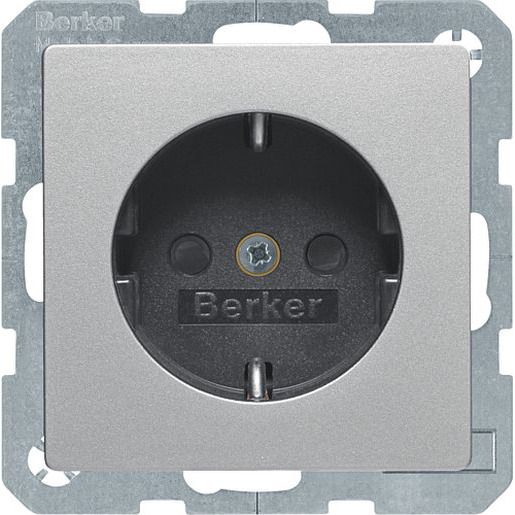 Berker Q.X SCHUKO-STECKD.M.BERÜHRUNGS / BERKER 47236084 ALU SAMT 47236084