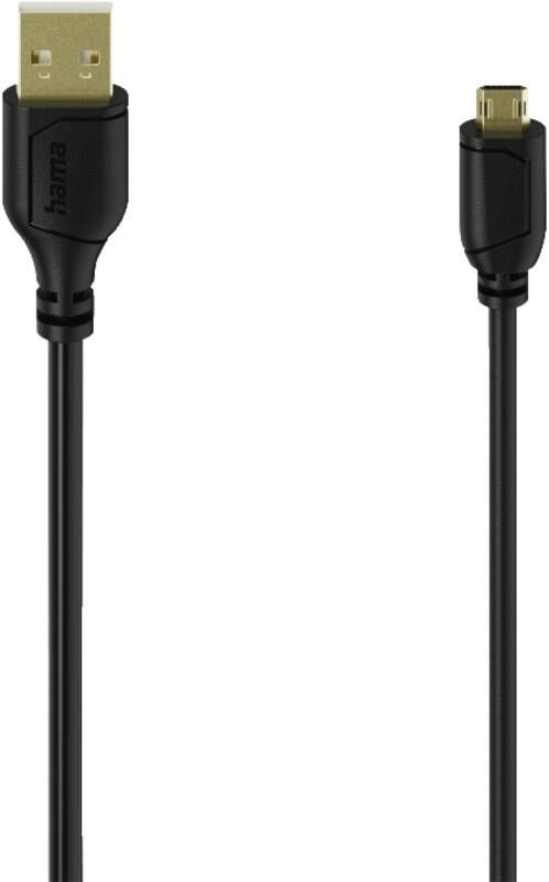 Hama 74264 Micro-USB-Kabel, Flexibel, 0,75m