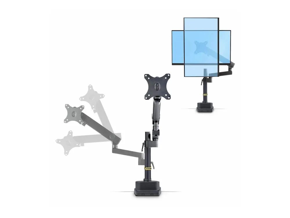 StarTech.com Befestigungskit (Arm-Einheit, VESA-Halterung, C-Klammer) - verstellbarer Arm mit mechanischer Feder - für Monitor - Kunststoff, Stahl - Schwarz - Bildschirmgröße: bis zu 101,6 cm (bis zu 40 Zoll)