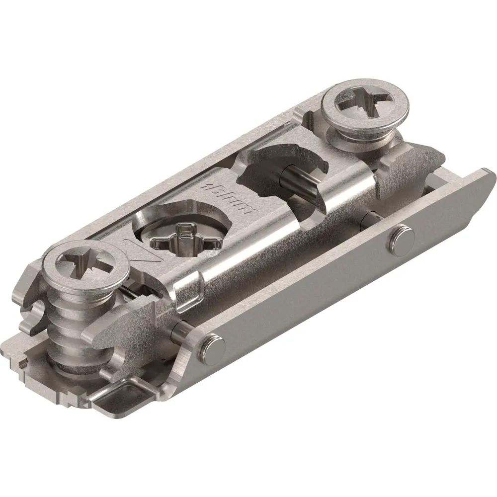 BLUM CLIP Exzenter Montageplatte gerade, Stahl, Systemschraube, Distanz 0 mm
