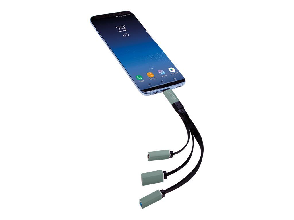 LogiLink USB-C hub, 3-Port - Hub - 3 x SuperSpeed USB 3.0