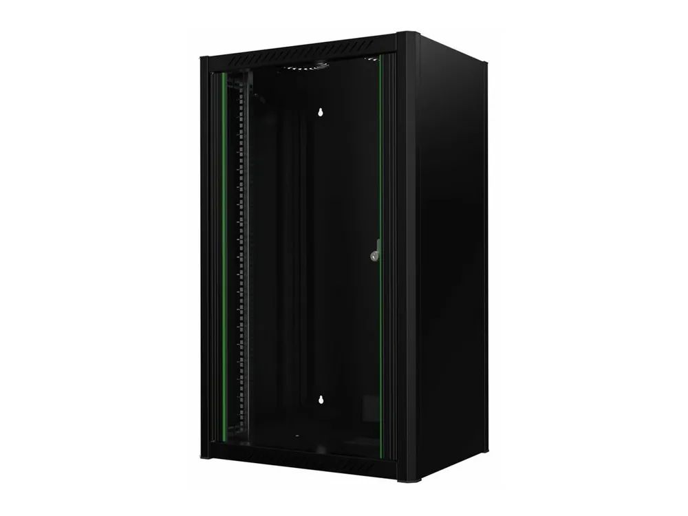 Lanview by Logon - Schrank Netzwerkschrank - 60 x 45 - geeignet für Wandmontage - Schwarz, RAL 9005 - 20U - 48.3 cm (19")
