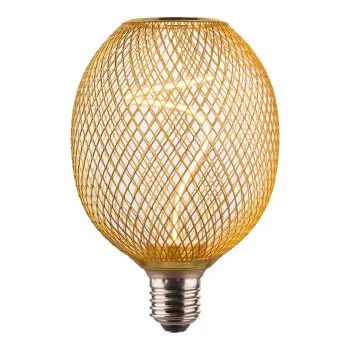 Hama LED-Filamentlampe, E27, Mesh, amber, klar, extra Warmweiß, dimmbar