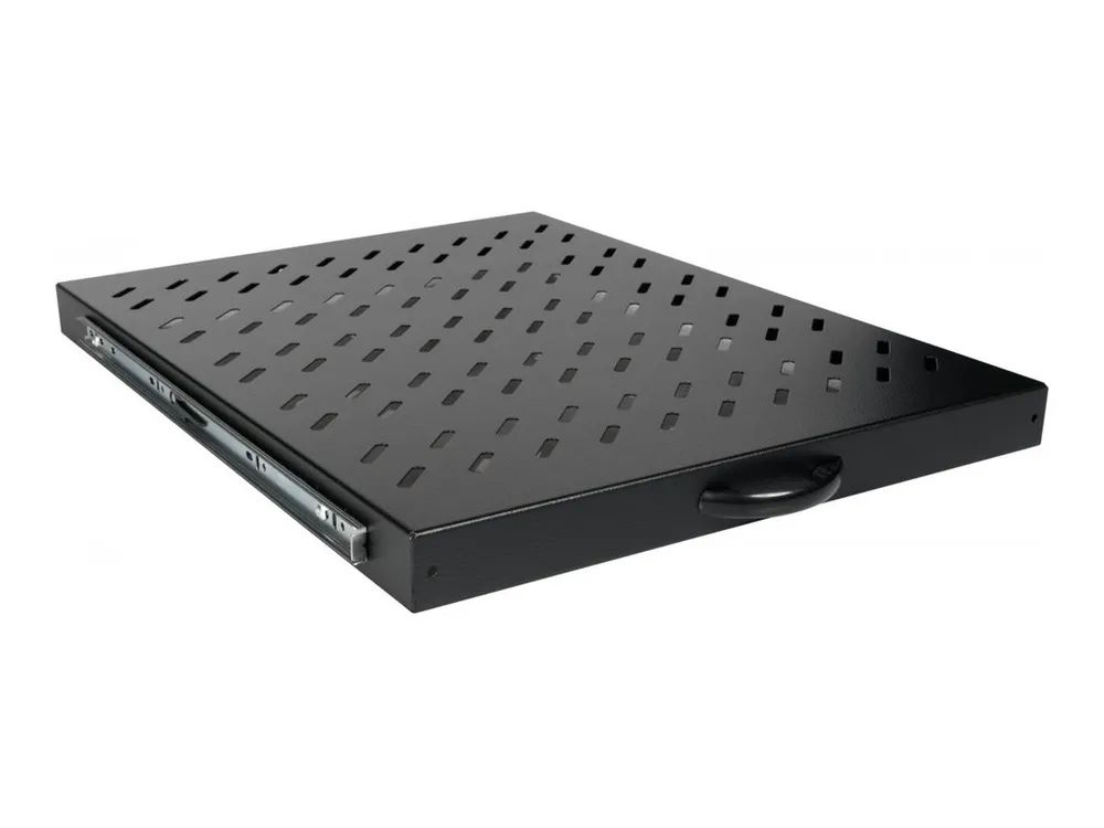 Equip EZVS-19-1-80-B - Rack-Schieberegal - 800 mm - Schrankmontage - Schwarz - 1U - 48.3 cm (19")