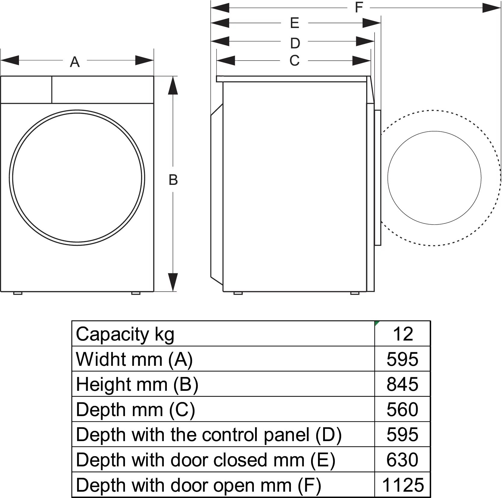 HISENSE WD5I1245BWRH 