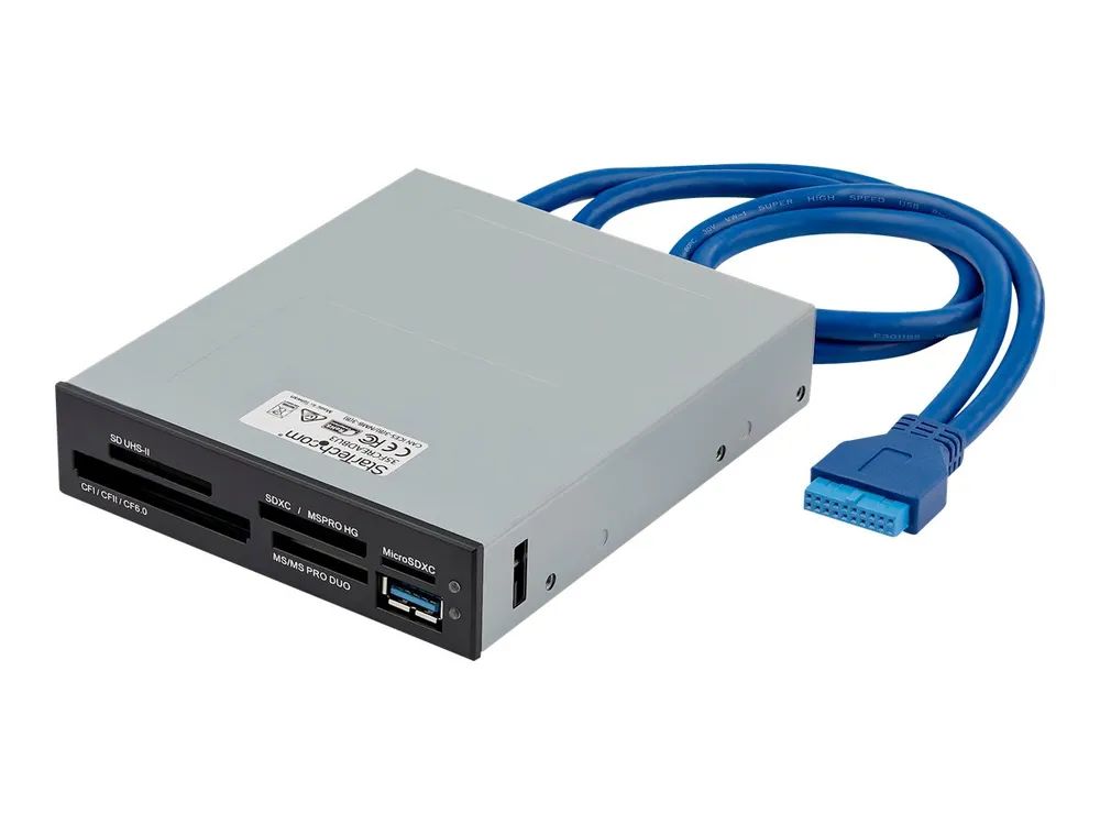 StarTech.com USB 3.0 interner Kartenleser mit UHS-II Unterstützung - SecureDigital/Micro SD/MemoryStick/CF Kartenlesegerät - Kartenleser - 8,9 cm (3,5 Zoll)