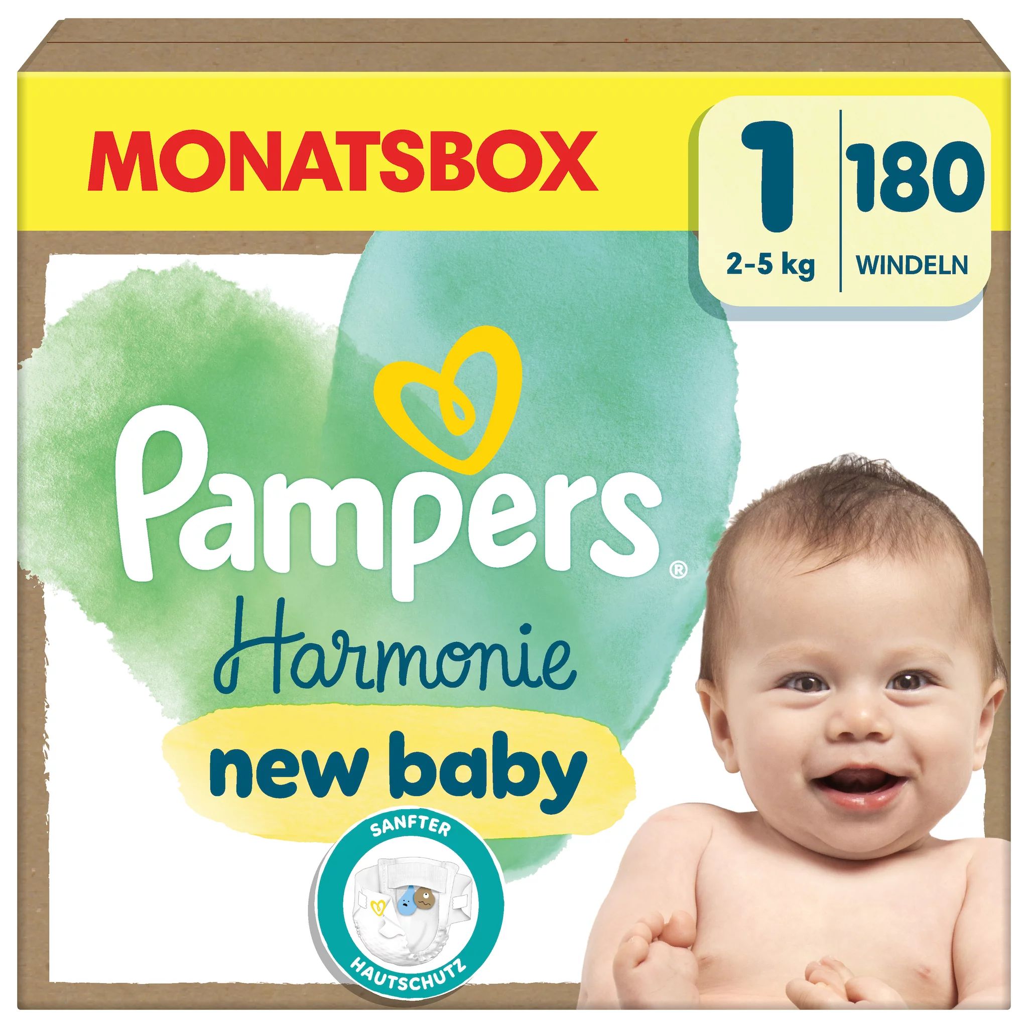 Pampers Harmonie Gr.1 Newborn 2-5 kg Monatsbox