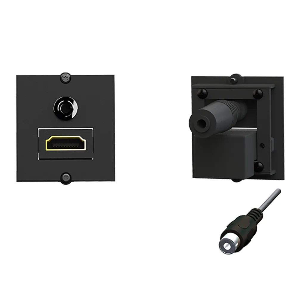BACHMANN Rahmen 1xHDMI 90°+1xMiniklinke