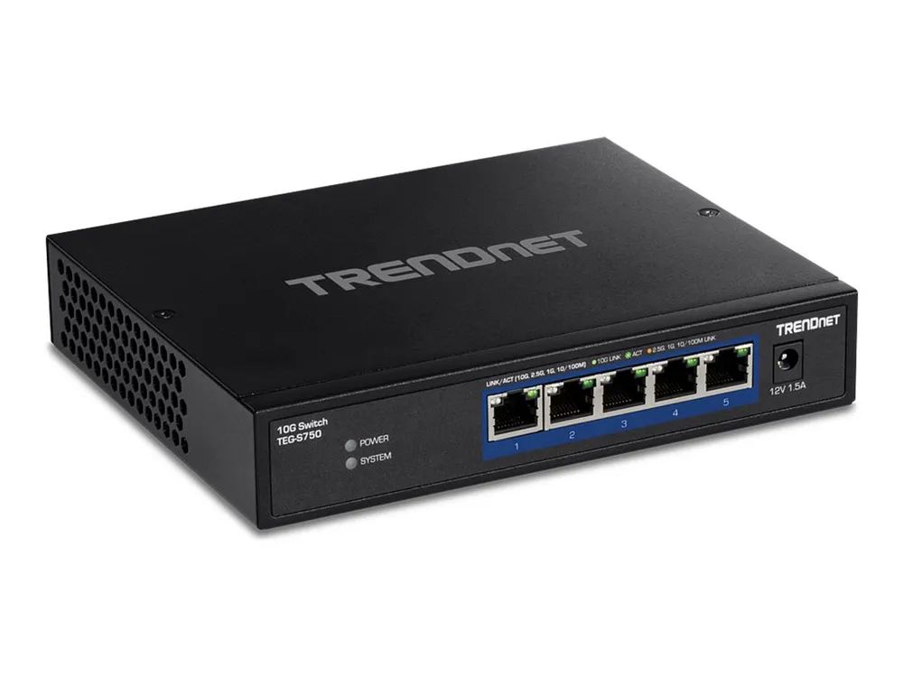 TRENDnet TEG-S750 - Switch - unmanaged - 5 x 10GBase-T