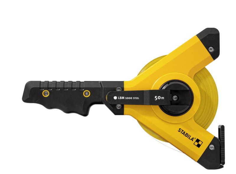 STABILA Rahmenbandmaß LBM 1000, 50 m, Stahlband, metrische Skala