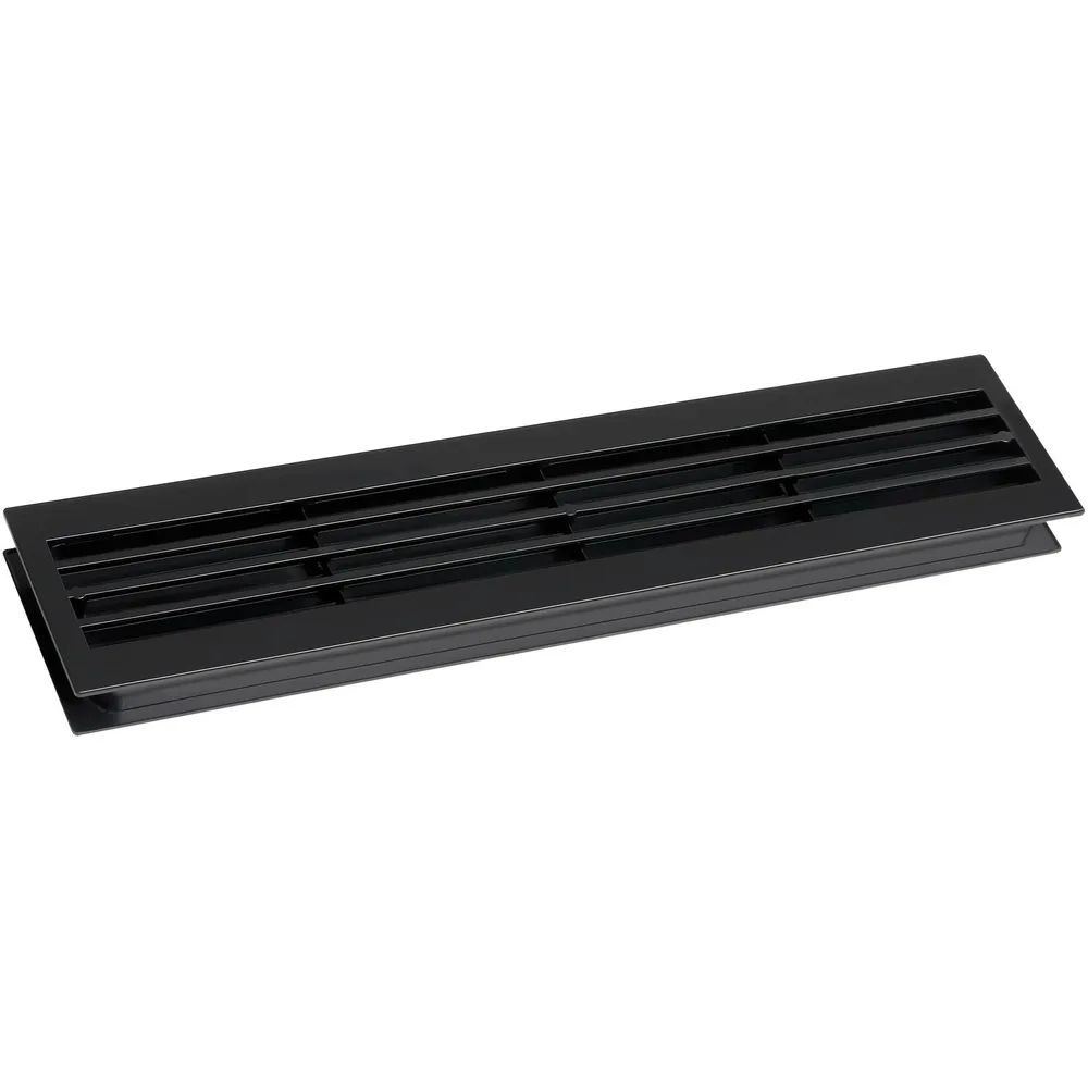 Kunststoff KG Nehl & Co Kunststoff KG Lüftungsgitter für Zimmertüren 454 x 90 mm TS 35-45 mm Kunststoff schwarz