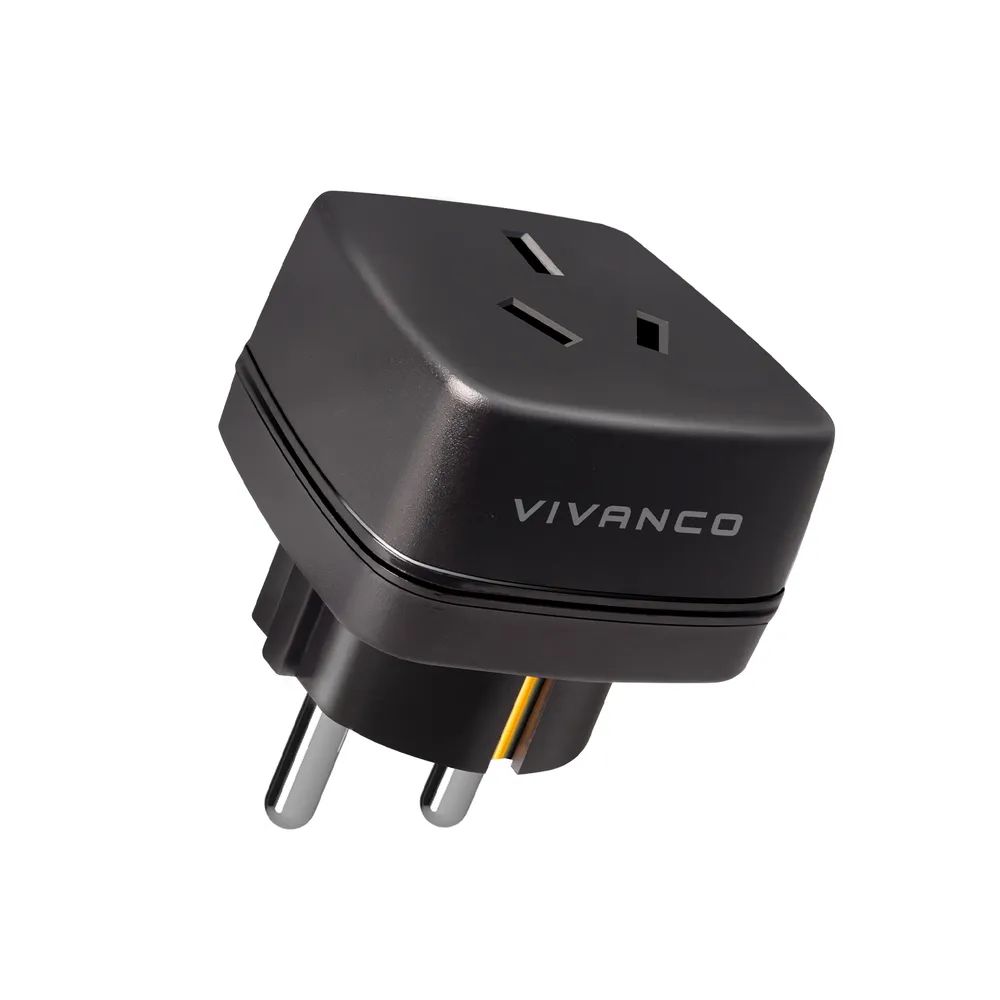 VIVANCO Reisestecker Australien & China, Buchse - Schuko Stecker