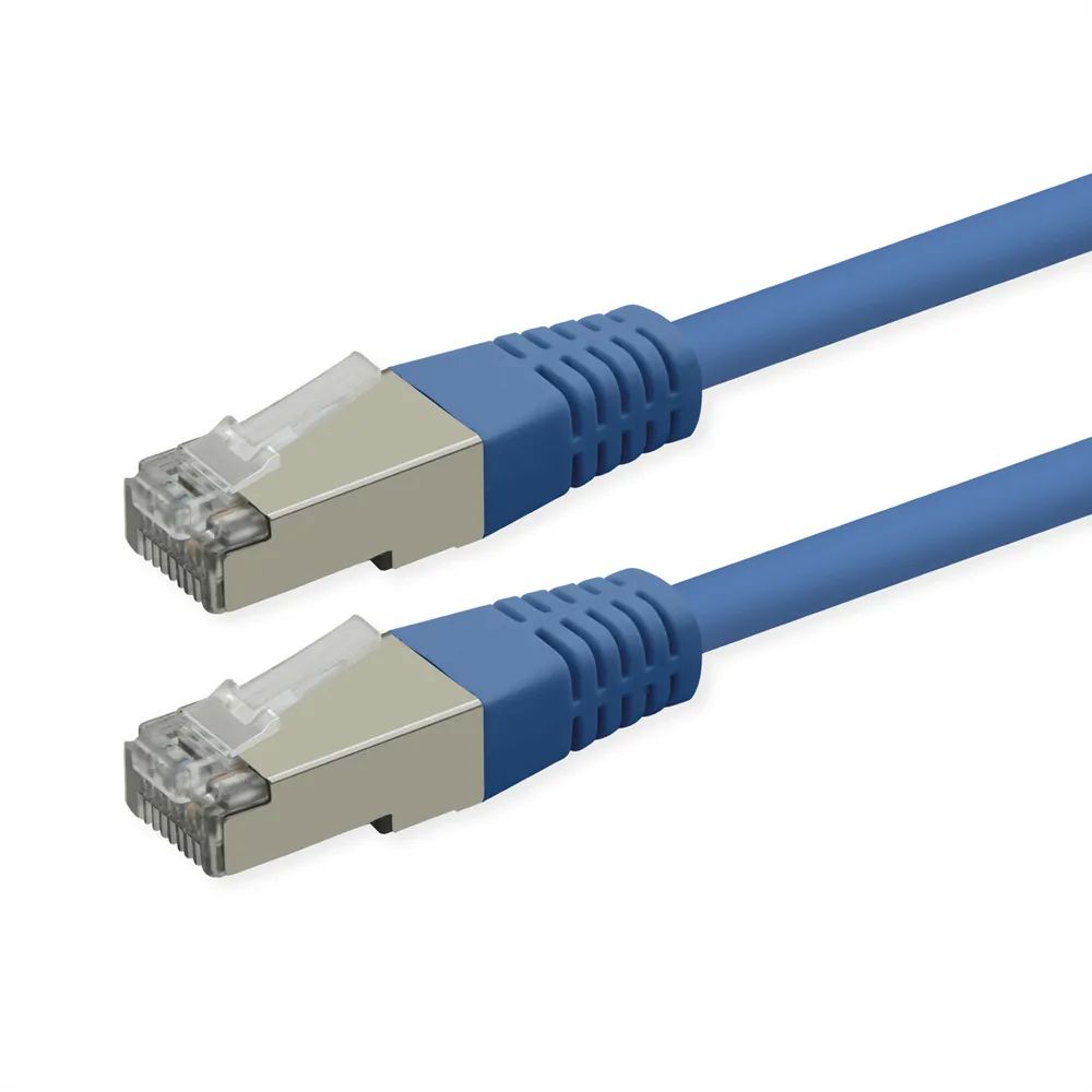 ROLINE Patchkabel Cat.6 (Class E), PoE, S/FTP (PiMF), blau, 20 m