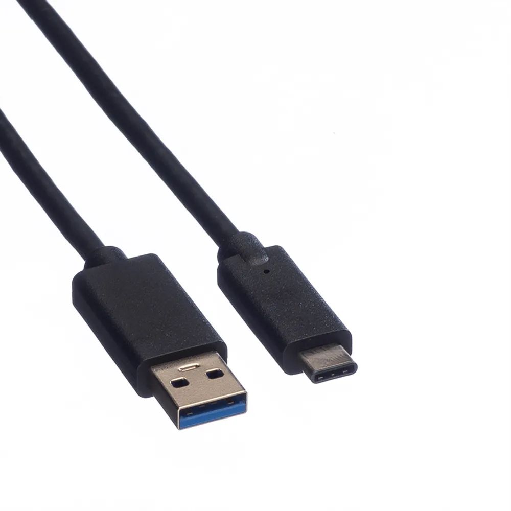 ROLINE USB 3.2 Gen 1 Kabel, USB A-C, ST/ST, schwarz, 2 m