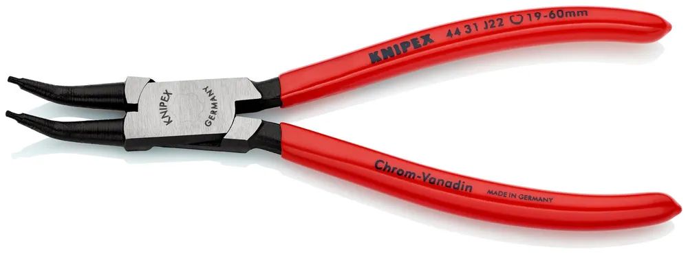 KNIPEX Sicherungsringzange für Innenringe in Bohrungen 45° gewinkelt mit Kunststoff überzogen schwarz atramentiert 180 mm