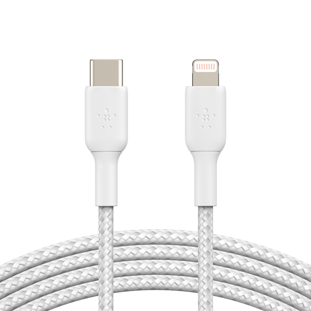 Belkin BoostCharge - Lightning-Kabel - 24 pin USB-C männlich zu Lightning männlich - 1 m - weiß - US
