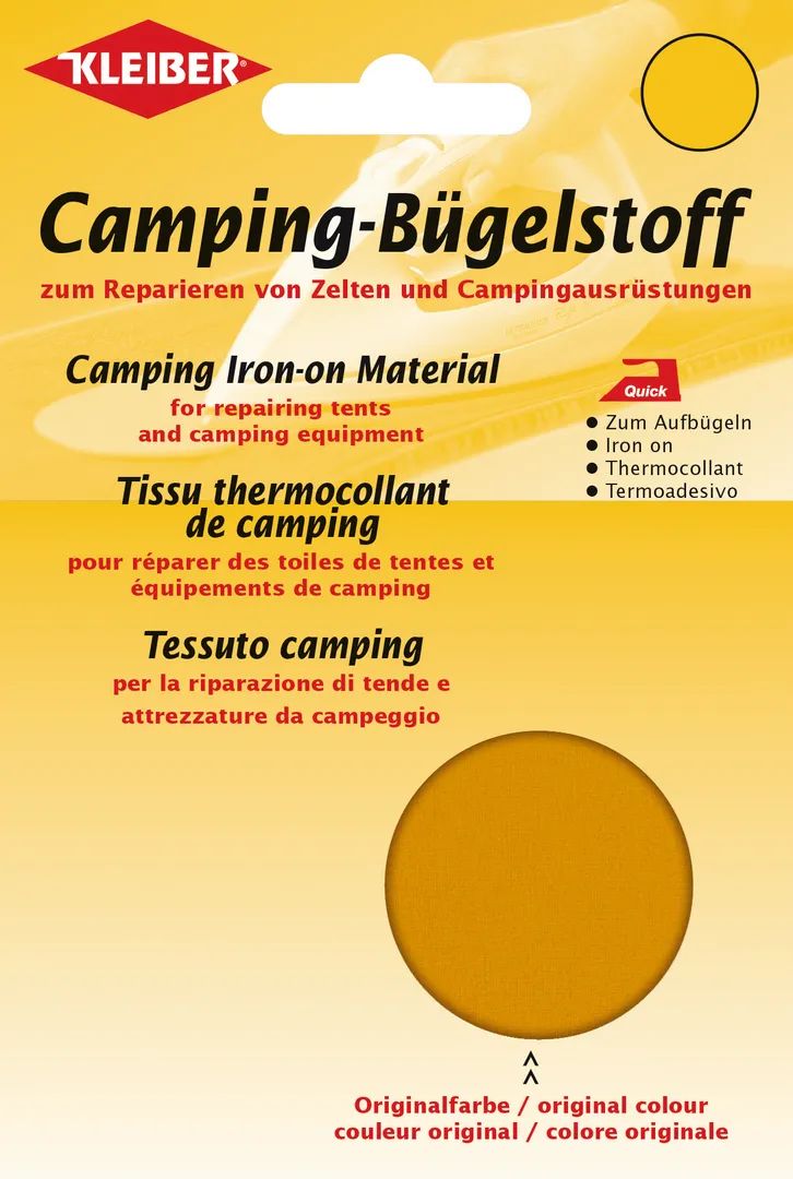 Kleiber Camping-Bügelstoff grau