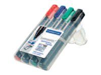 STAEDTLER Lumocolor - Marker - permanent - Schwarz, Rot, Blau, Grün - 2-5 mm (Packung mit 4)