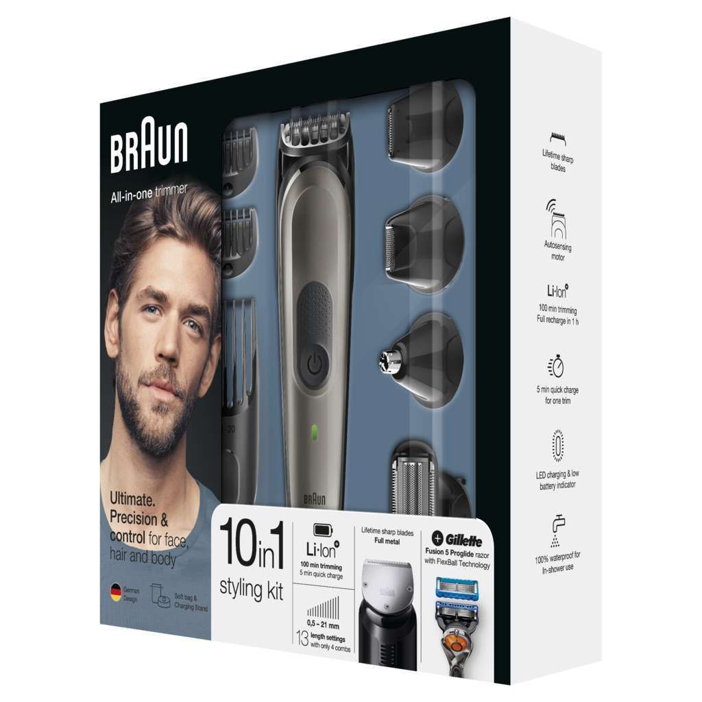 Braun MultiGroomingKit MGK 7021, Schwarz/Gr B-Ware
