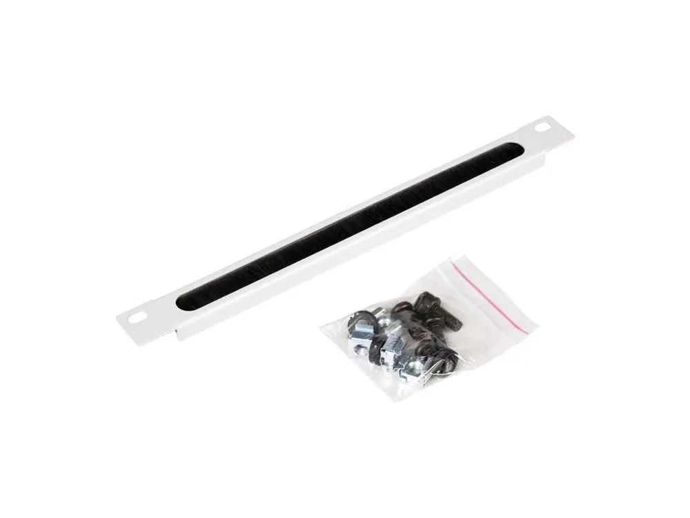 ROLINE Kabeleingangsplatte für Rack - mit Bürstenstreifen - RAL 7035, Hellgrau - 0.5U - 25.4 cm (10")