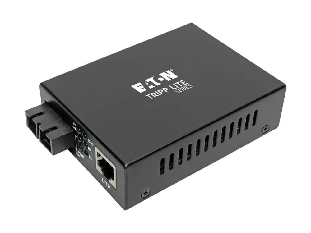 Tripp Eaton Tripp Lite Series Gigabit Singlemode Fiber to Ethernet Media Converter, SMF 10/100/1000 SC, 1310 nm, 20 km (12.4 mi.)