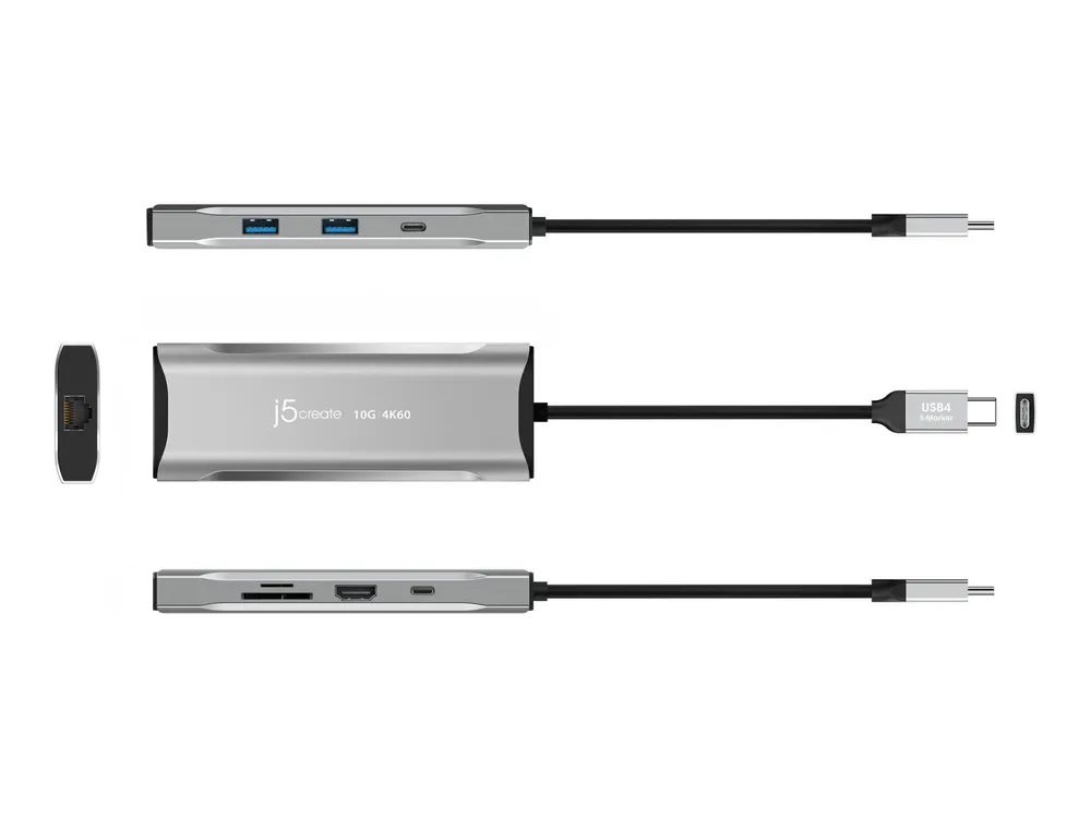 j5create JCD393-N - Mini-Dock - USB-C / USB4 / Thunderbolt 3 / Thunderbolt 4