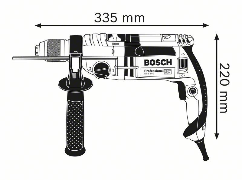 Bosch Professional GSB 24-2 Koffer + Bohrerset