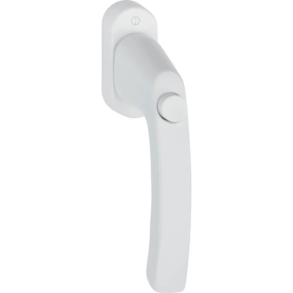 HOPPE Fenstergriff LIÈGE - Druckknopf, Vierkant 7 x 32 mm, Alu weiß