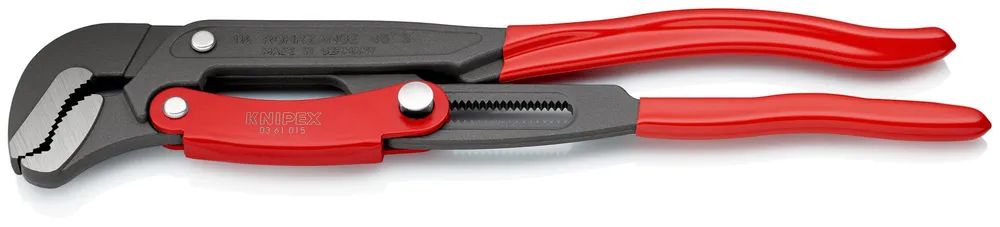KNIPEX Rohrzange S-Maul mit Schnelleinstellung mit Kunststoff überzogen grau pulverbeschichtet 420 mm